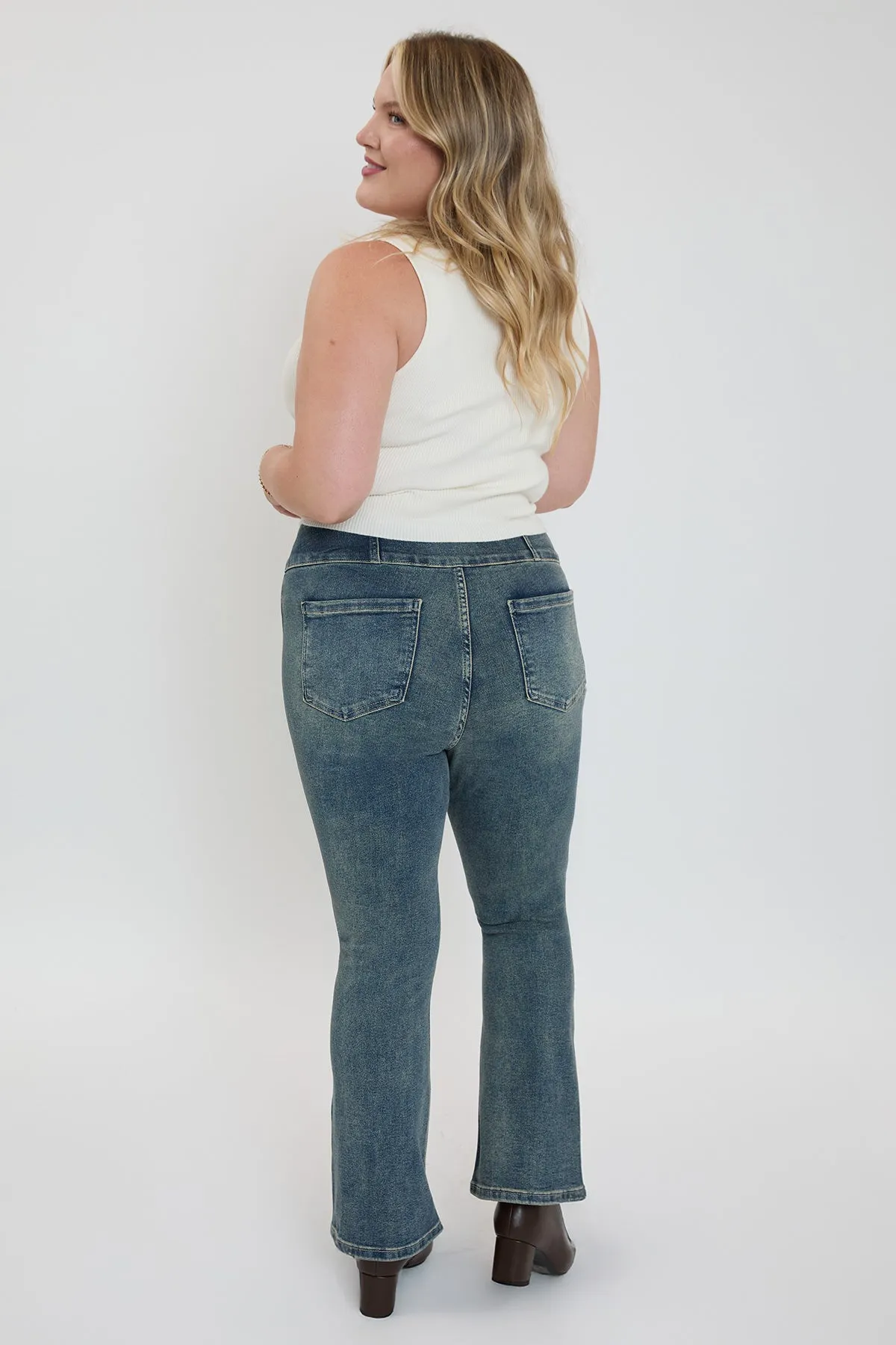 Women's Plus 3-Button Bootcut Jeans sold by YMI product image thumbnail 3
