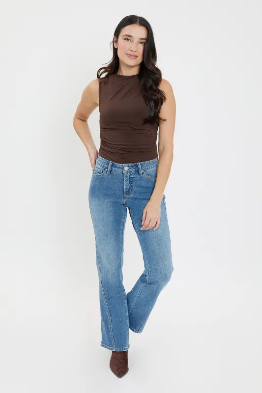 Women's Curve Seam Flare Jeans sold by YMI