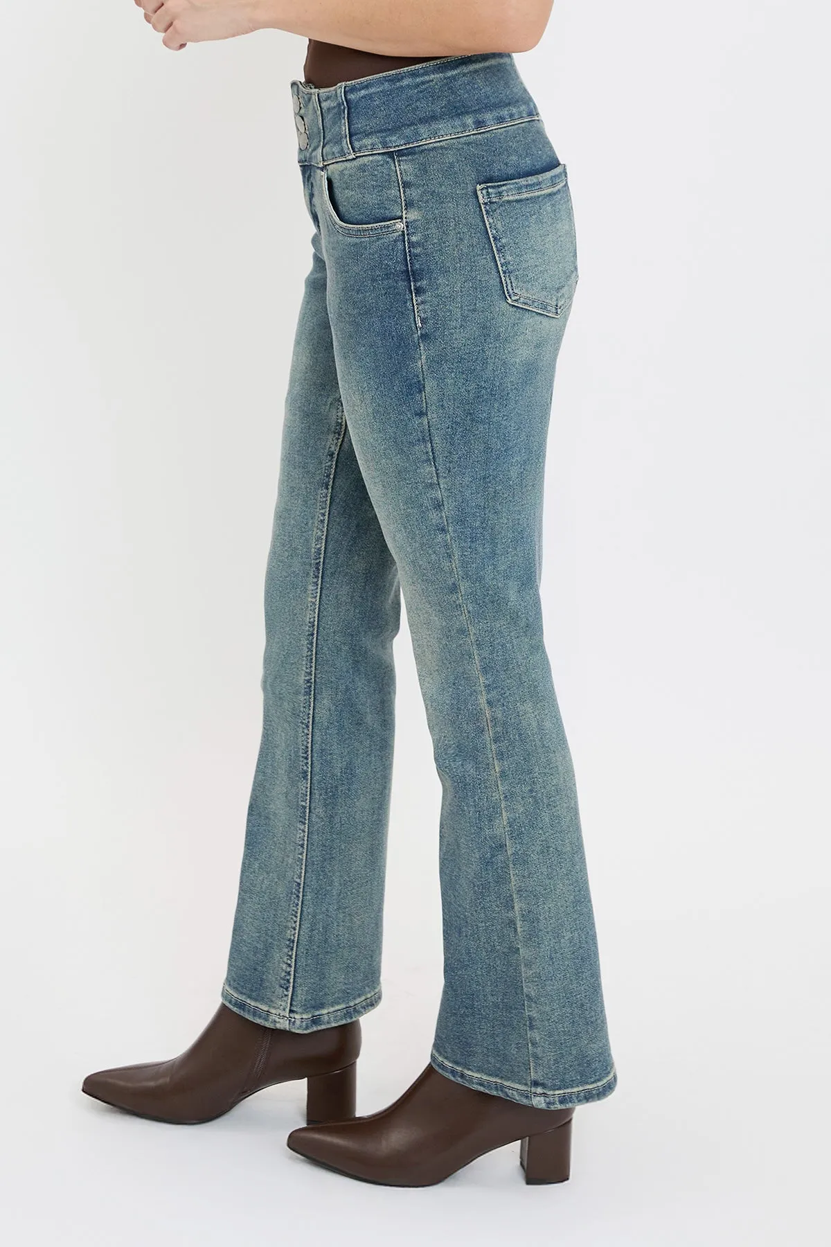 Women's 3-Button Bootcut Jeans sold by YMI product image thumbnail 3