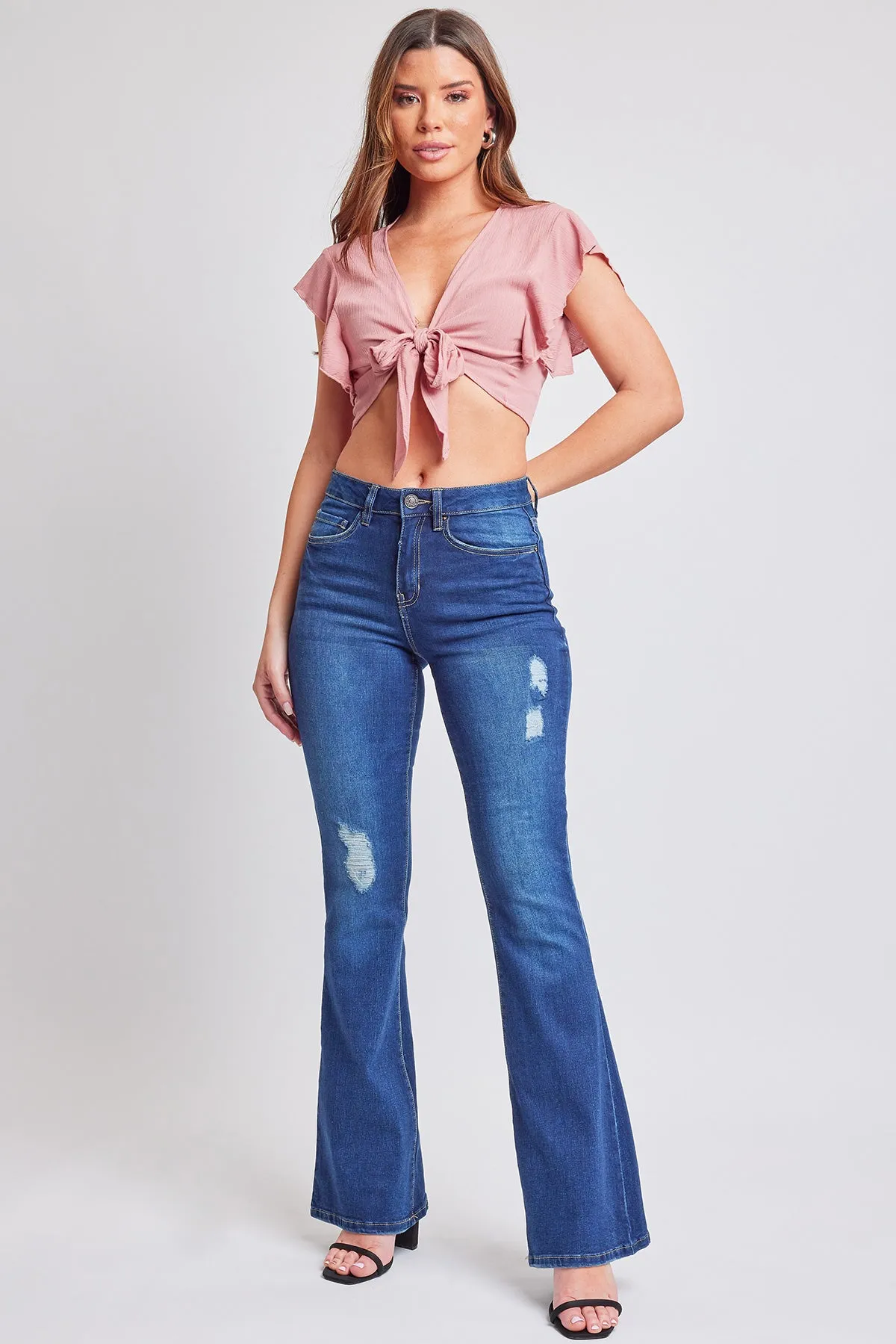 Women's Essential Flare Jeans - Long Inseam sold by YMI