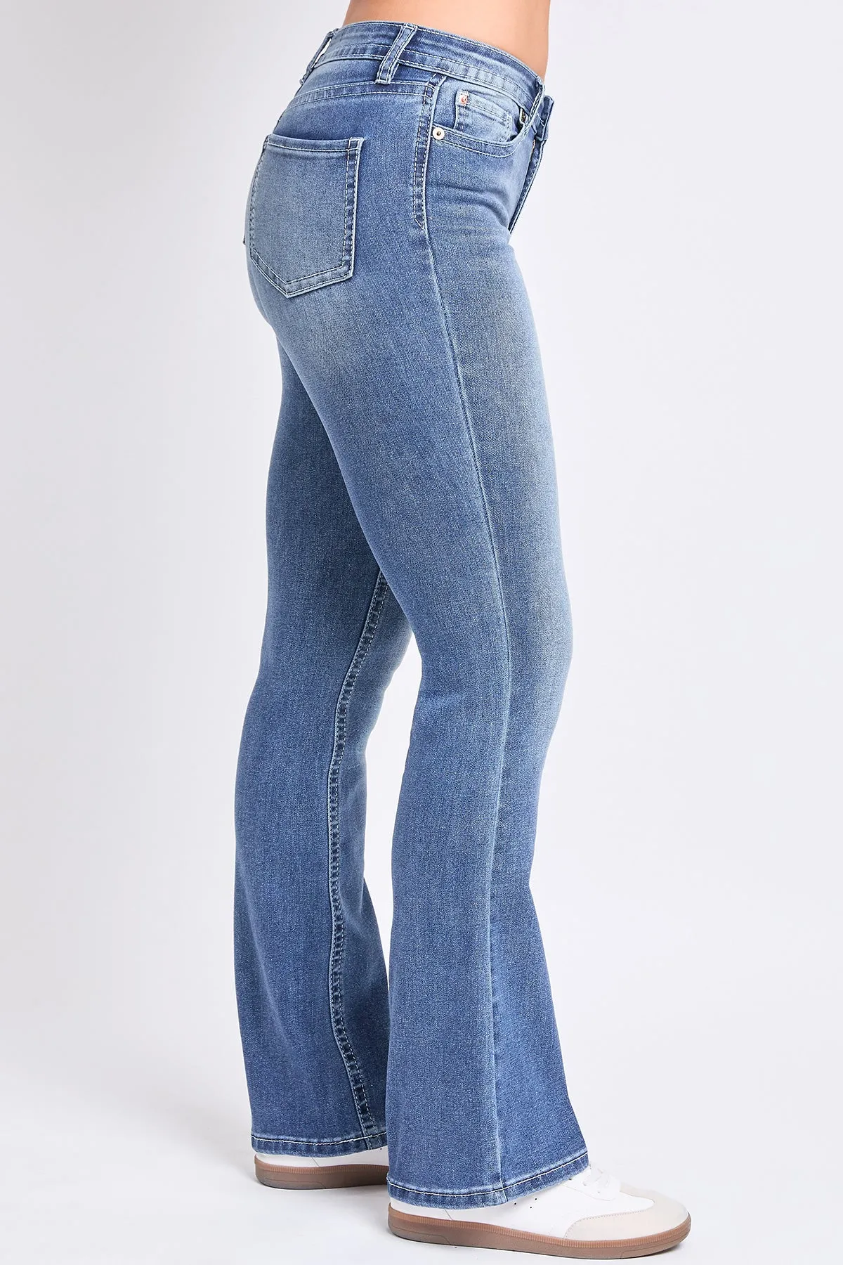 Women's Mid Rise Clean Hem Premium Stitch Bootcut Jeans sold by YMI product image thumbnail 3