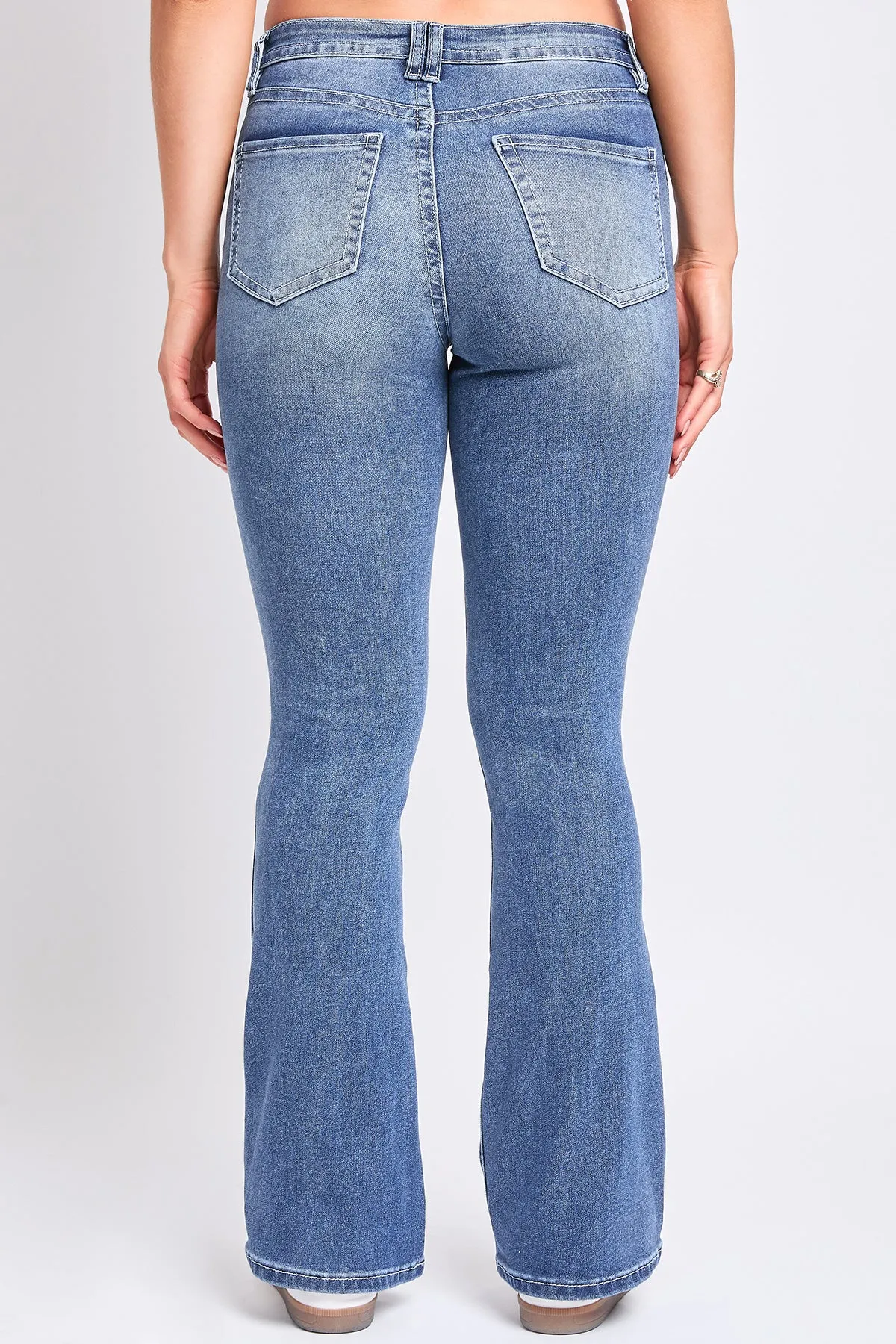 Women's Mid Rise Clean Hem Premium Stitch Bootcut Jeans sold by YMI product image thumbnail 4