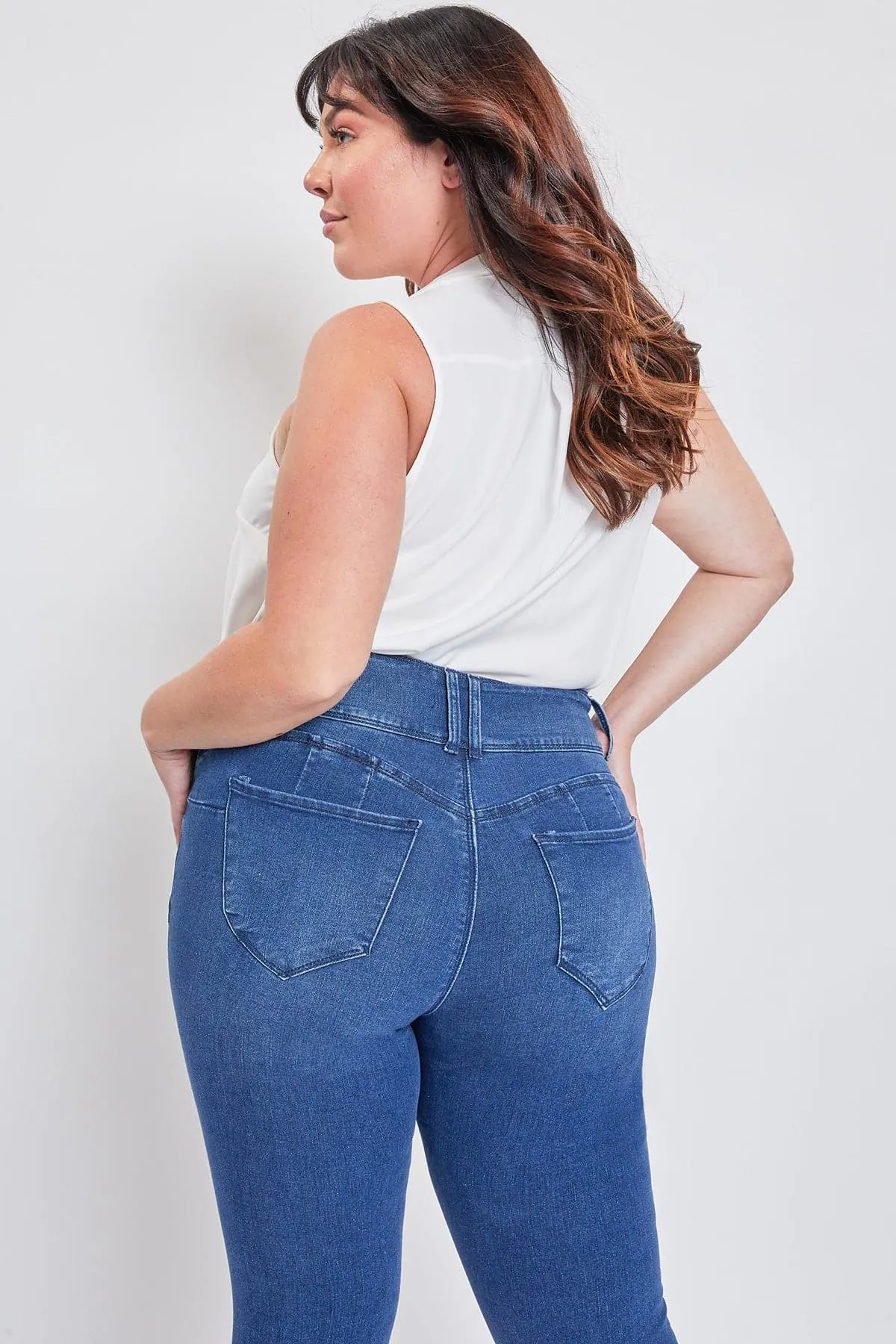 Women's Plus Size WannaBettaButt Sustainable Skinny Jeans sold by YMI product image thumbnail 2