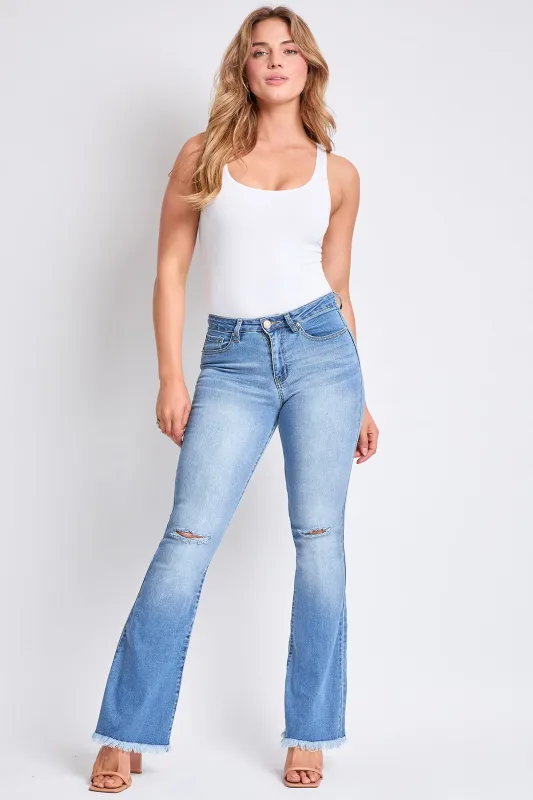 Women's Essential Flare Super Jeans - Long Inseam sold by YMI