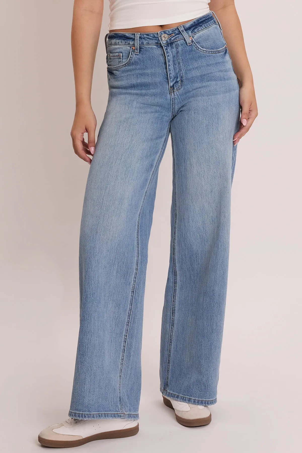 Women's Wide Leg Luxe Bella Jeans sold by YMI product image thumbnail 5