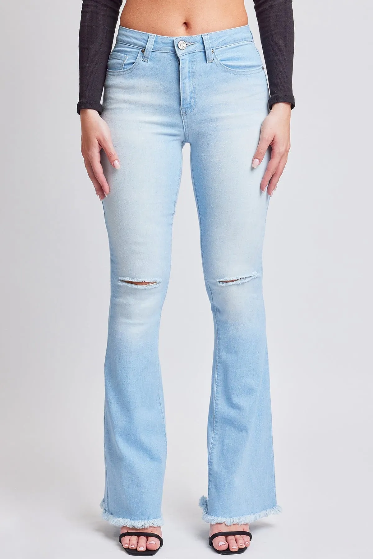 Women's Essential Super Flare High Rise Jeans-Long Inseam sold by YMI product image thumbnail 2
