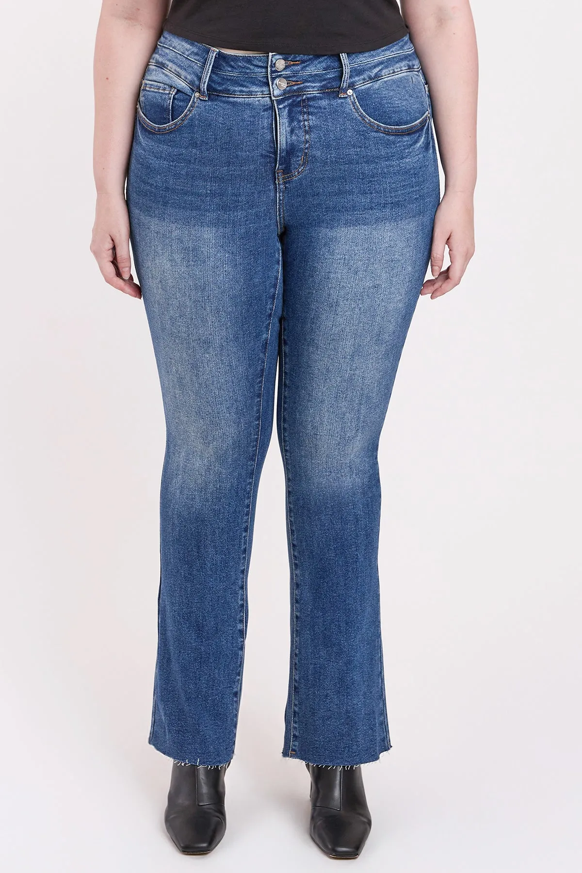 Women's Plus Premium Stretch Bootcut High Rise Jeans sold by YMI product image thumbnail 2