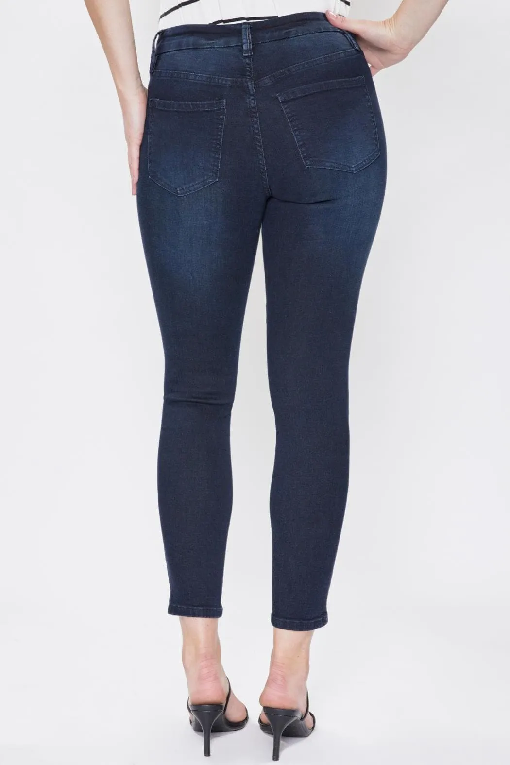 Women's Curvy Fit High Rise Skinny Sustainable Jeans sold by YMI product image thumbnail 3