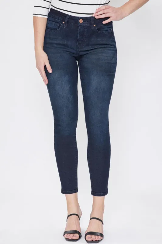 Women's Curvy Fit High Rise Skinny Sustainable Jeans sold by YMI