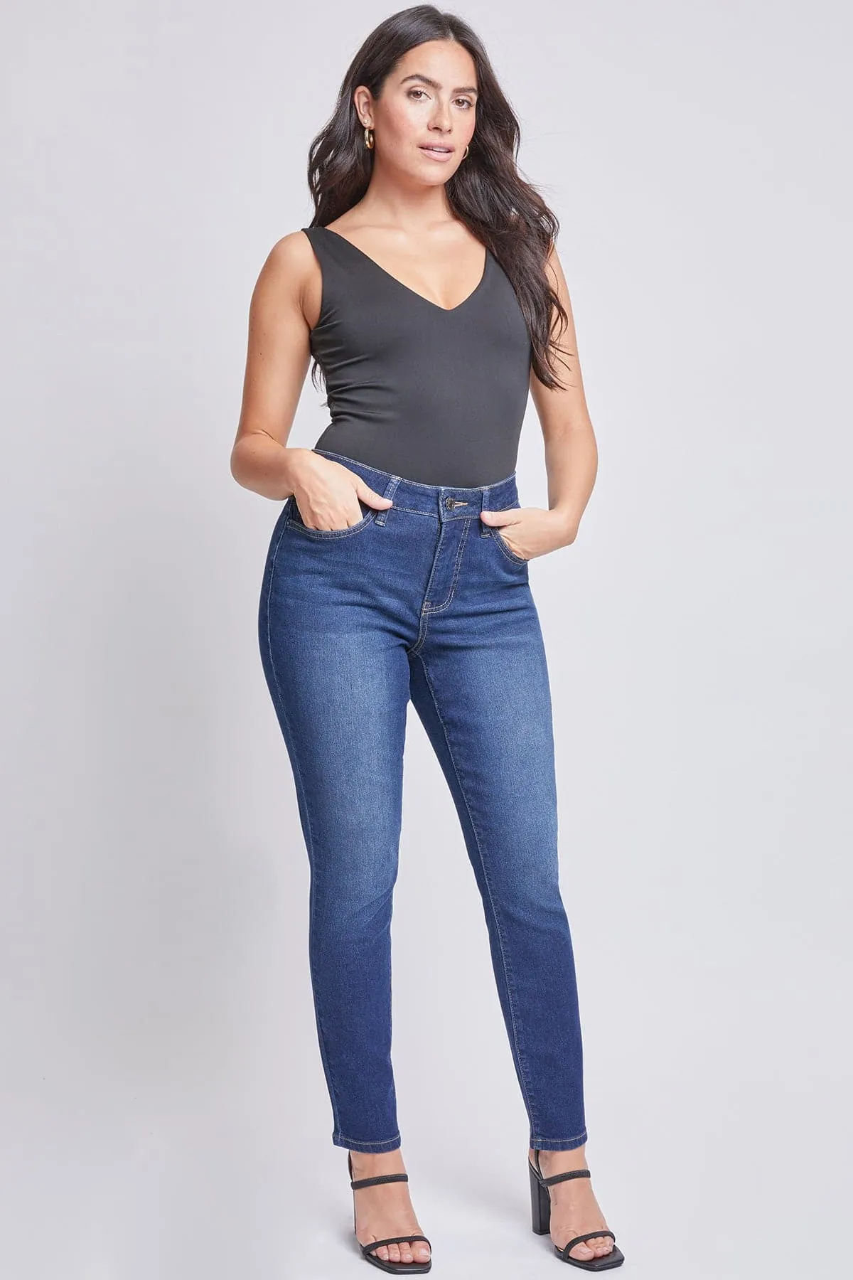 Women's Sustainable Skinny High Rise Jeans sold by YMI