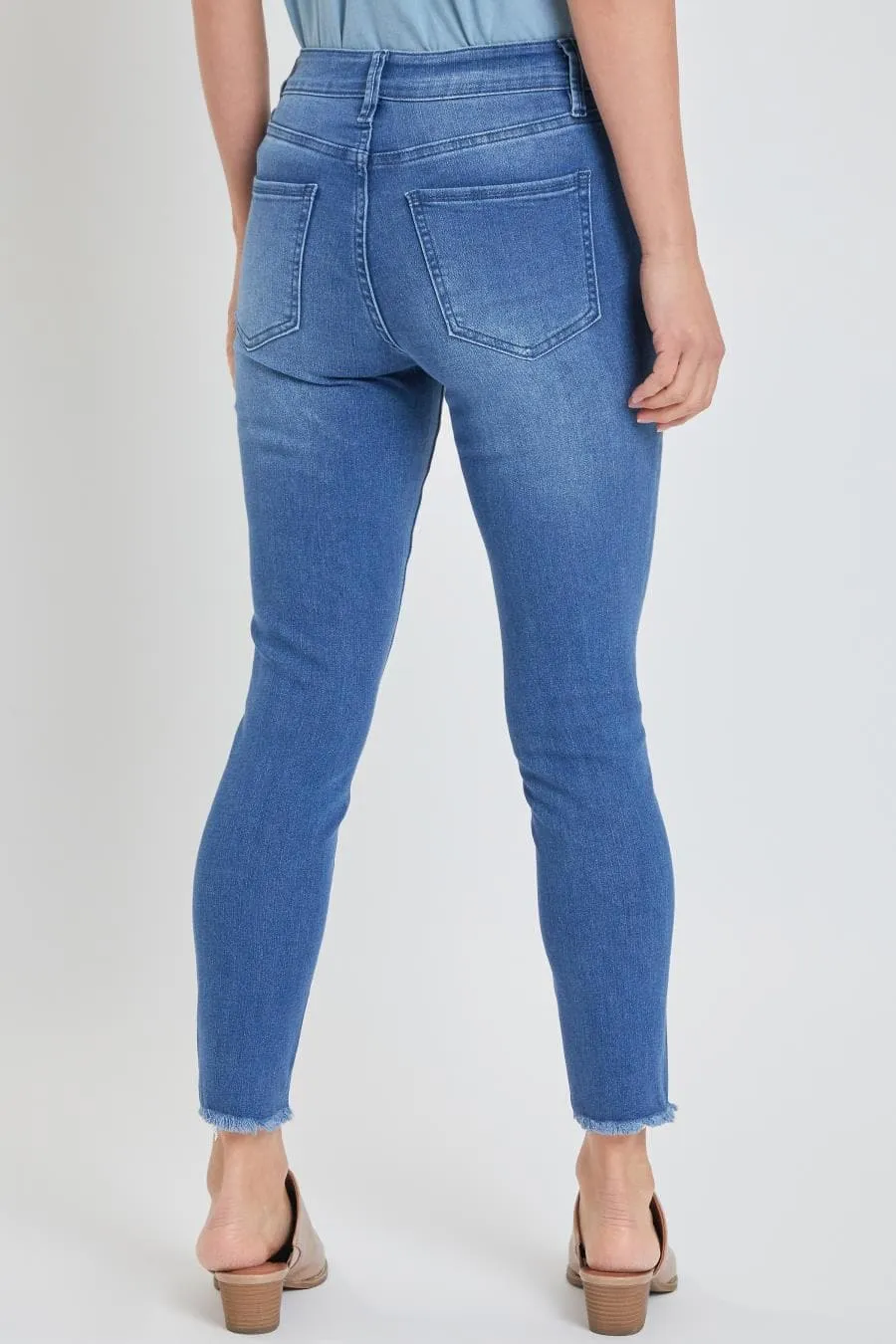 Women's High Rise Skinny With Front Seam and Slit Detail Lifestyle Collection Jeans sold by YMI product image thumbnail 4