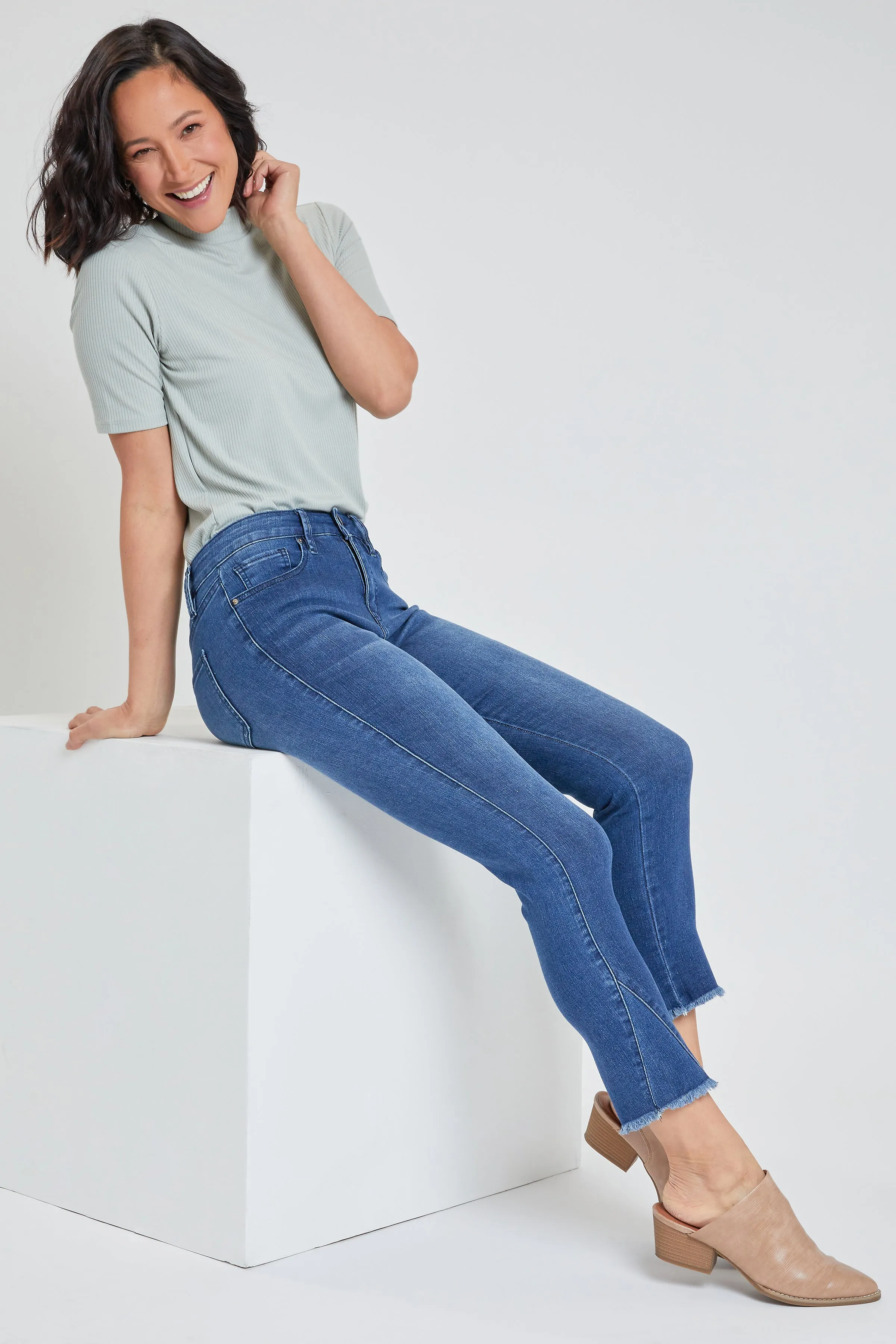 Women's Skinny With Side Seam Insert Sustainable Jeans sold by YMI product image thumbnail 5