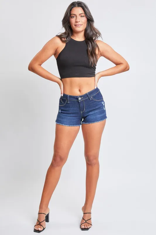 Women's Low Rise WannaBettaButt Frayed Shorts sold by YMI