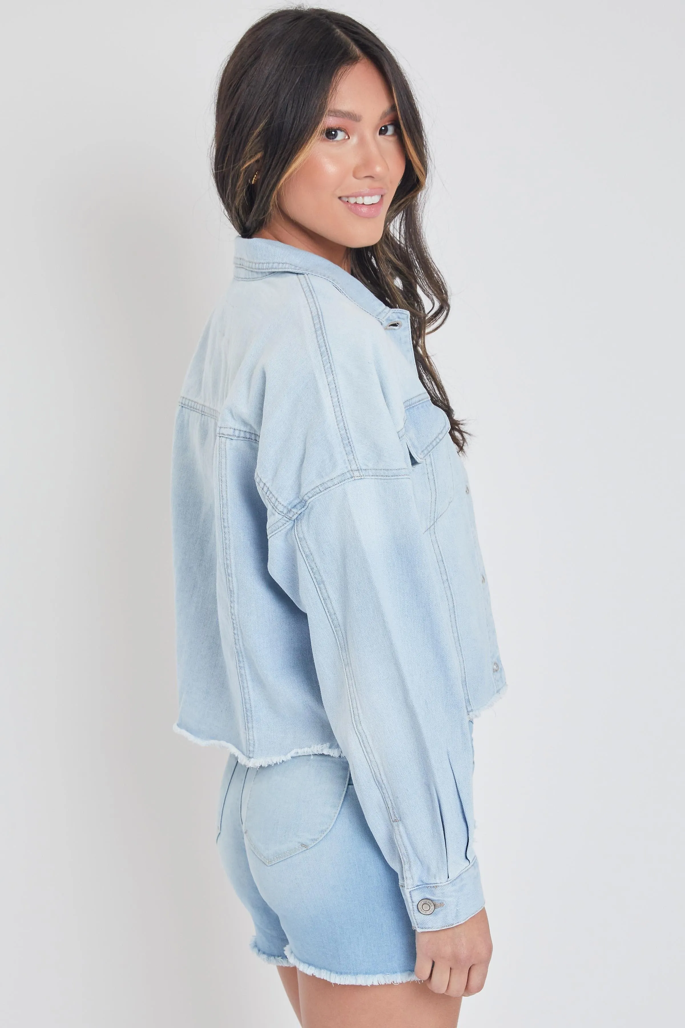 Women's Denim With Raw Hem Jacket sold by YMI product image thumbnail 4