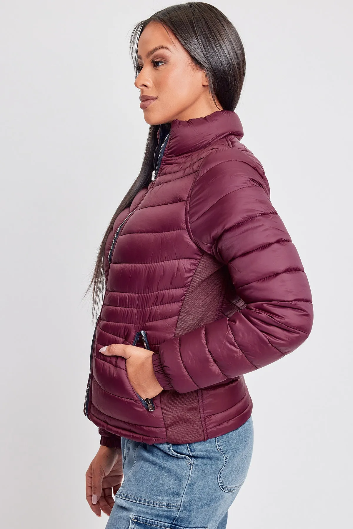 Women's Reversible Fitted Puffer Winter Jacket sold by YMI product image thumbnail 4