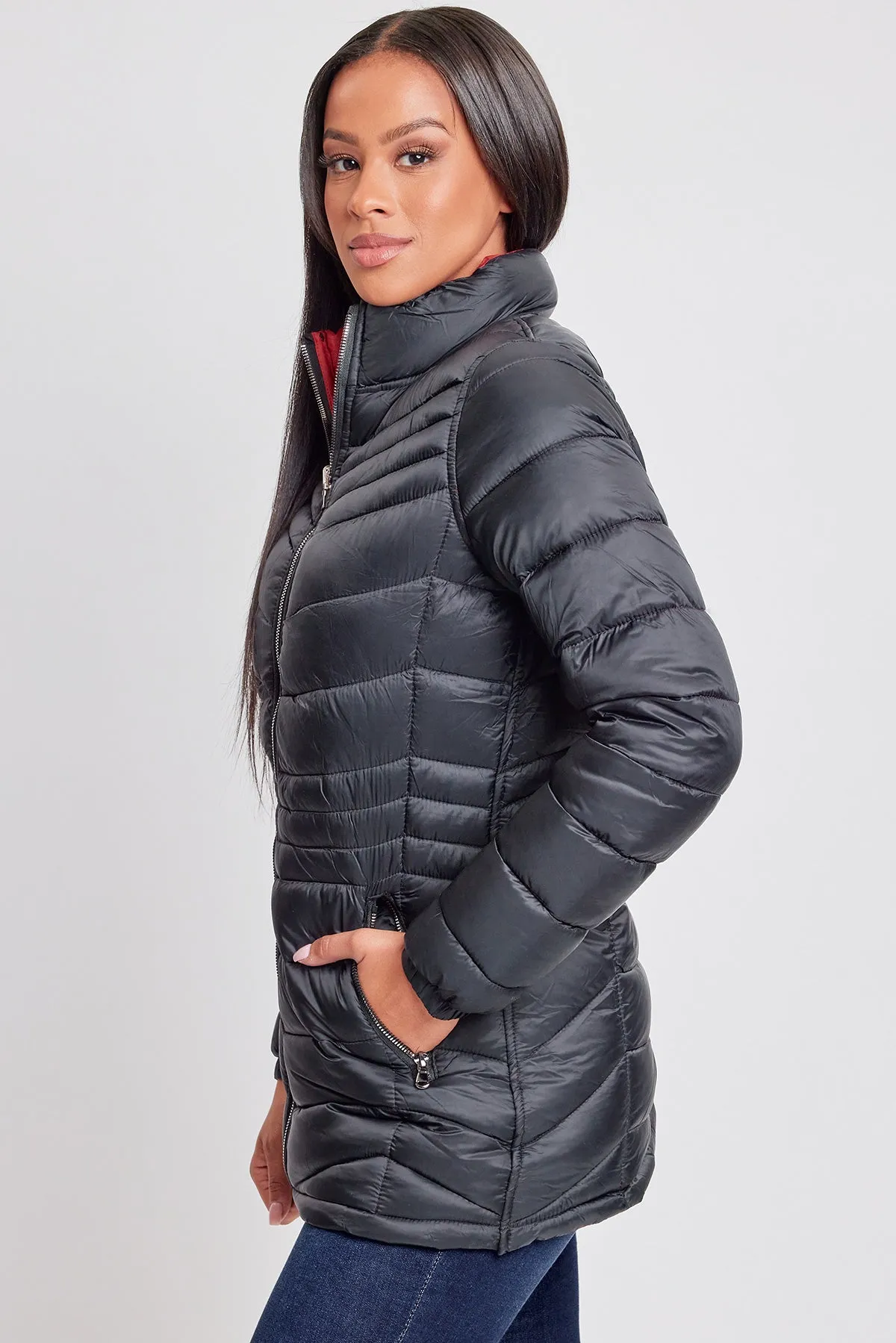 Women's Winter Reversible Puffer Jacket sold by YMI product image thumbnail 2