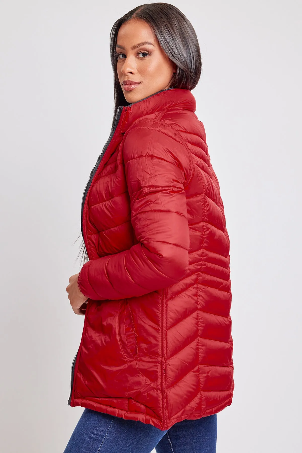 Women's Winter Reversible Puffer Jacket sold by YMI product image thumbnail 5