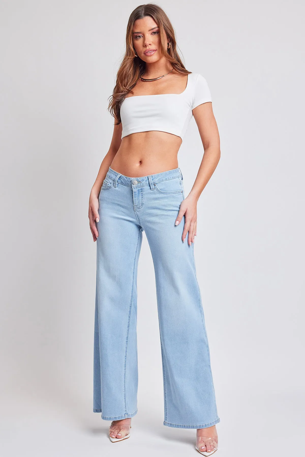 Women's Essential Low Rise Wide Leg Jeans sold by YMI product image thumbnail 5