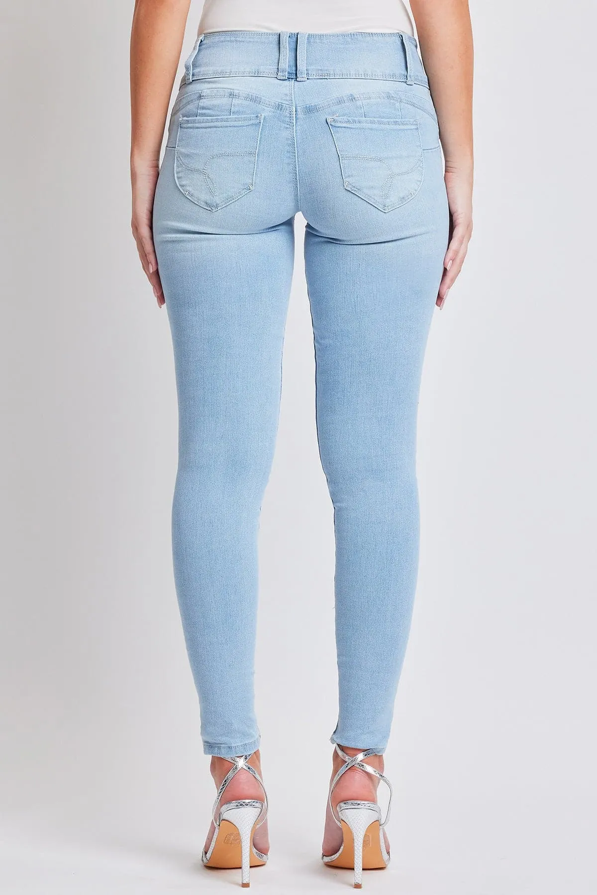 Women's Sustainable WannaBettaButt 3 Button Skinny Jeans sold by YMI product image thumbnail 4