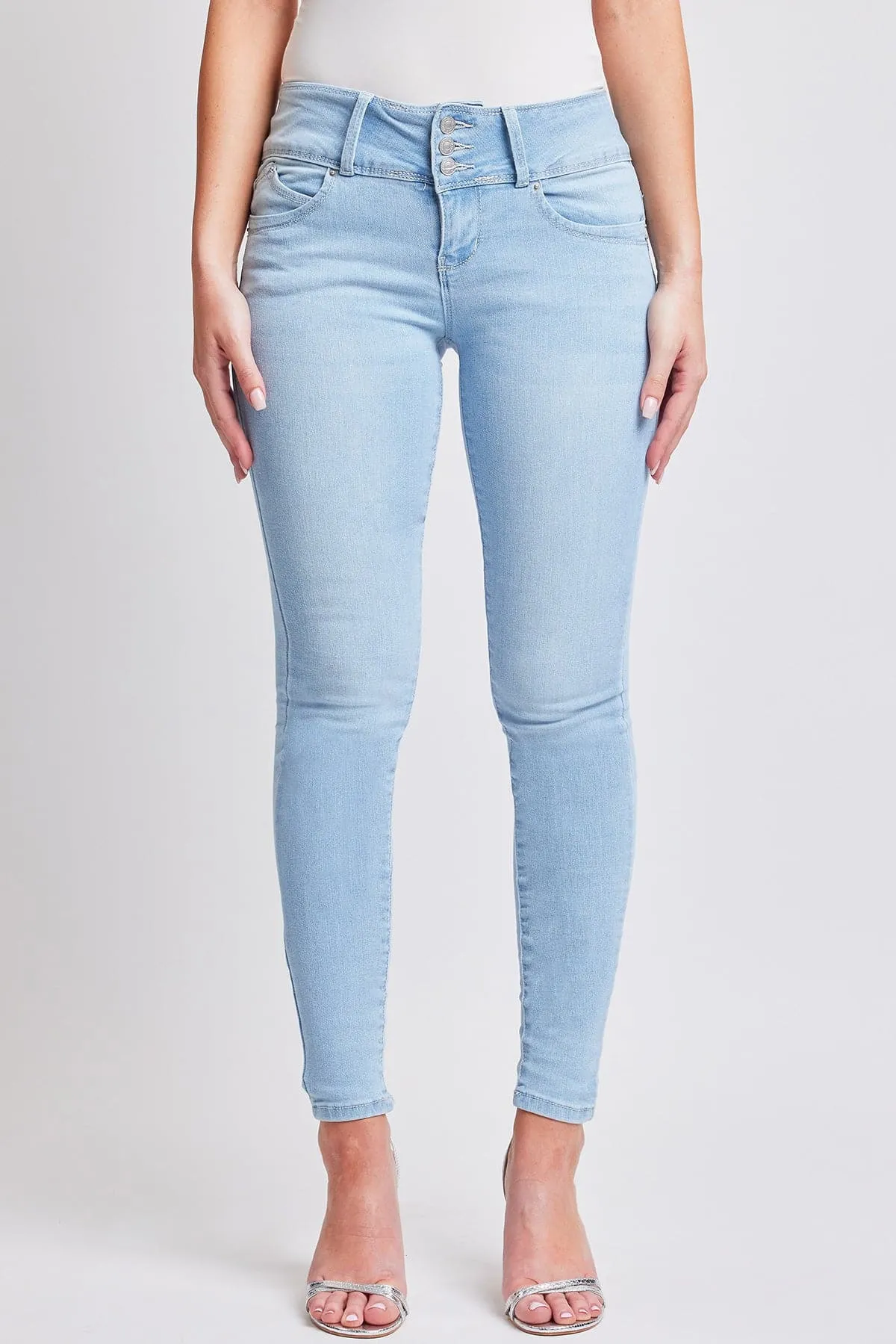 Women's Sustainable WannaBettaButt 3 Button Skinny Jeans sold by YMI product image thumbnail 5