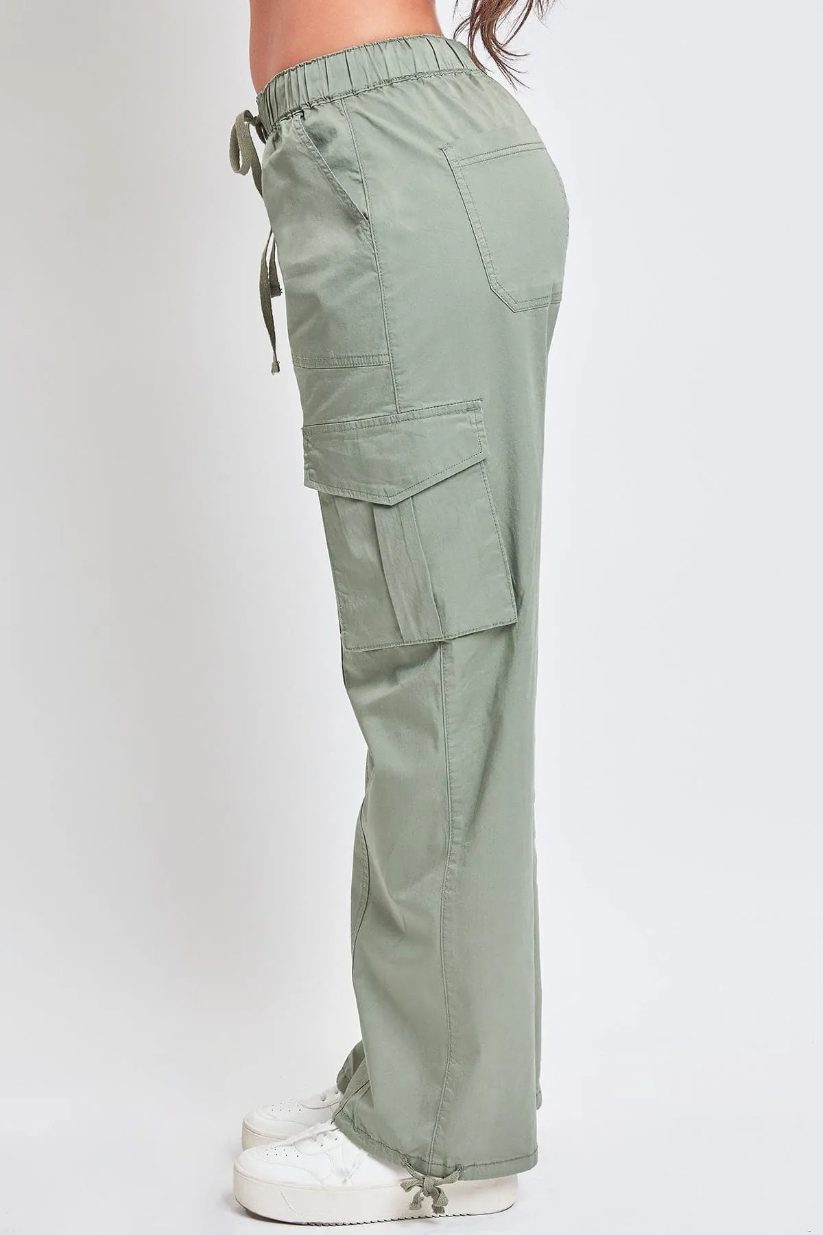 Women's Mid Rise Pull On Cargo Pants sold by YMI product image thumbnail 3