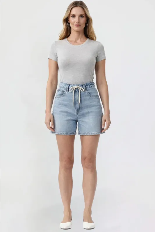 Women's Relaxed Tie Front Shorts sold by YMI