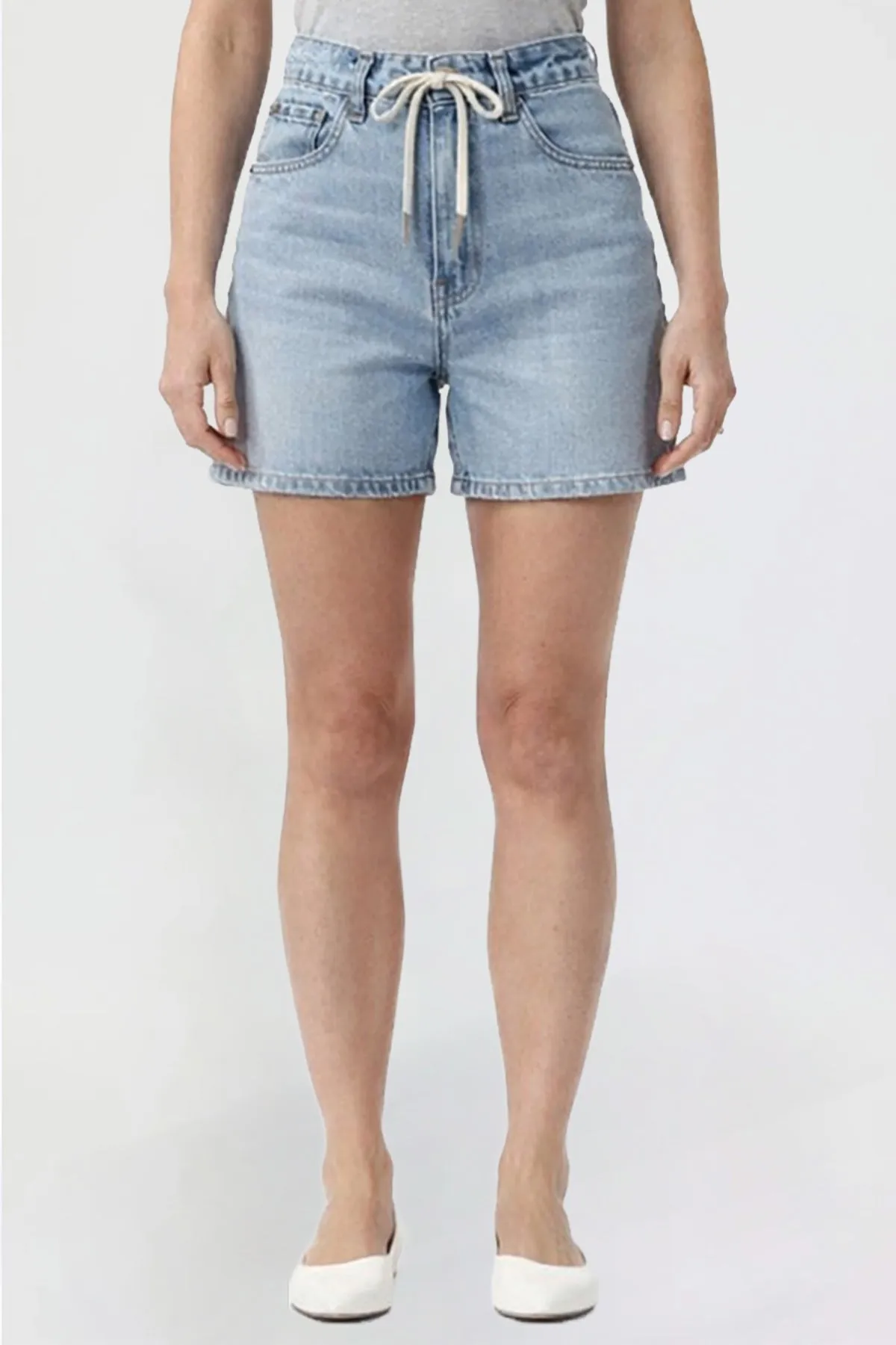Women's Relaxed Tie Front Shorts sold by YMI product image thumbnail 2