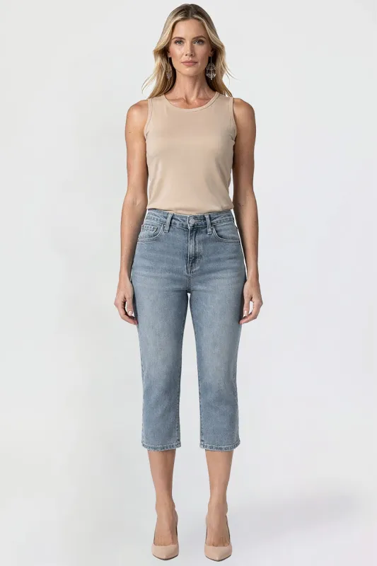 Women's Premium Stretch Side Slit Capri sold by YMI