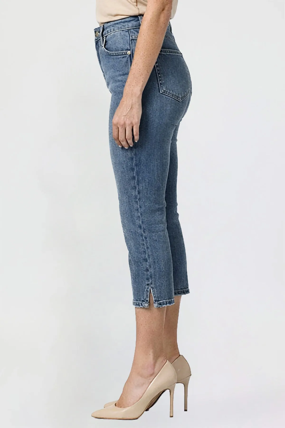 Women's Premium Stretch Side Slit Capri sold by YMI product image thumbnail 3