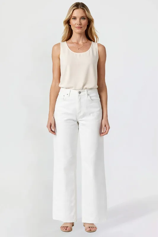 Women's Bella High Rise Wide Leg Jeans sold by YMI