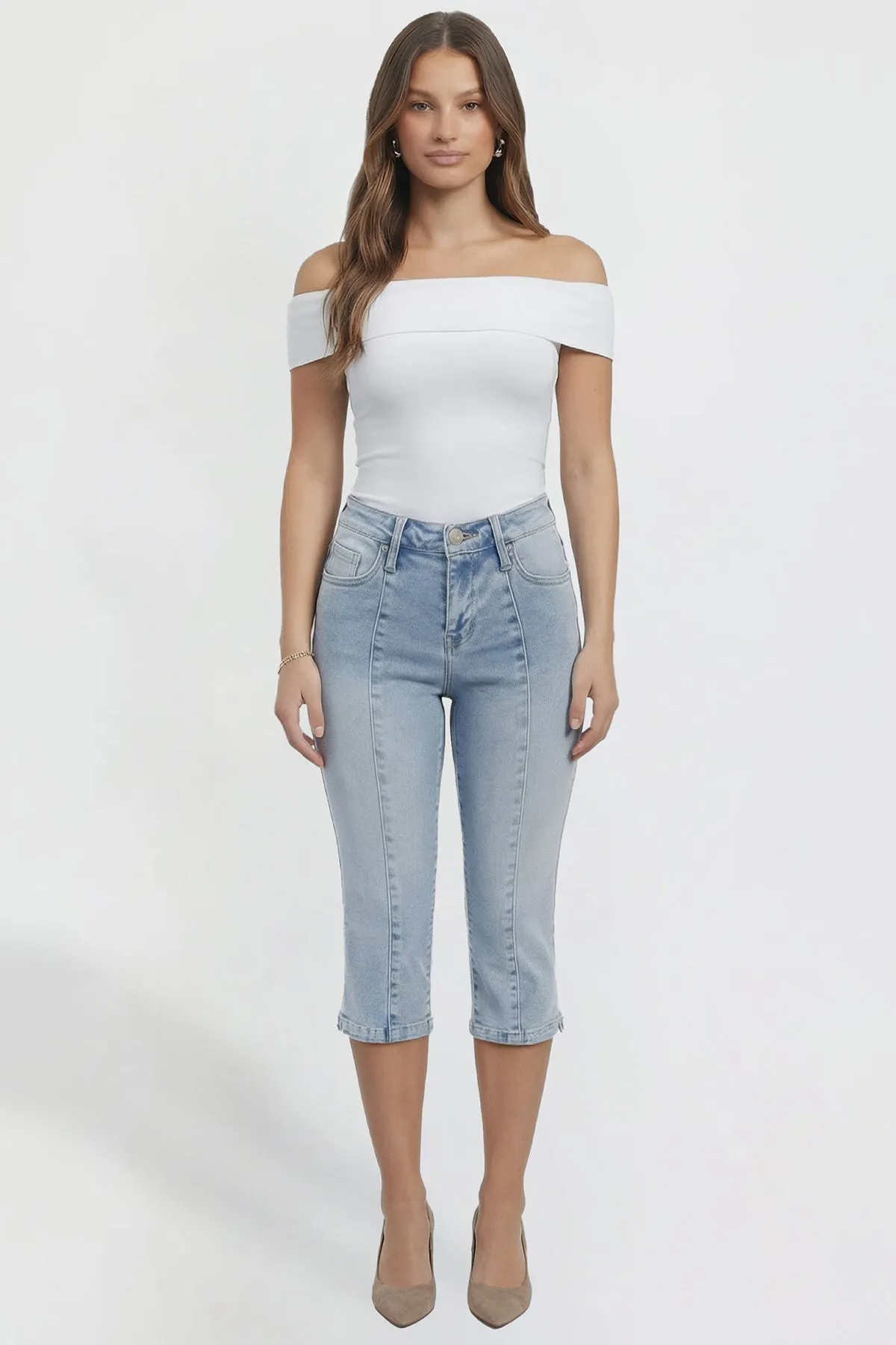 Women's Pin Tuck Capri sold by YMI