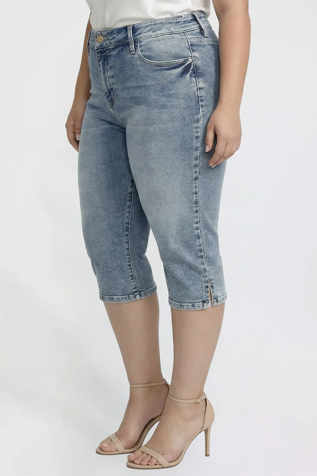 Women's Plus Luxe Capri with Side Slit sold by YMI product image thumbnail 3