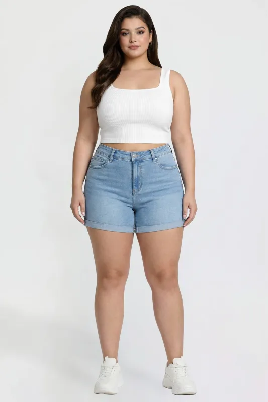 Women's Plus Cuff Hem Short made by YMI