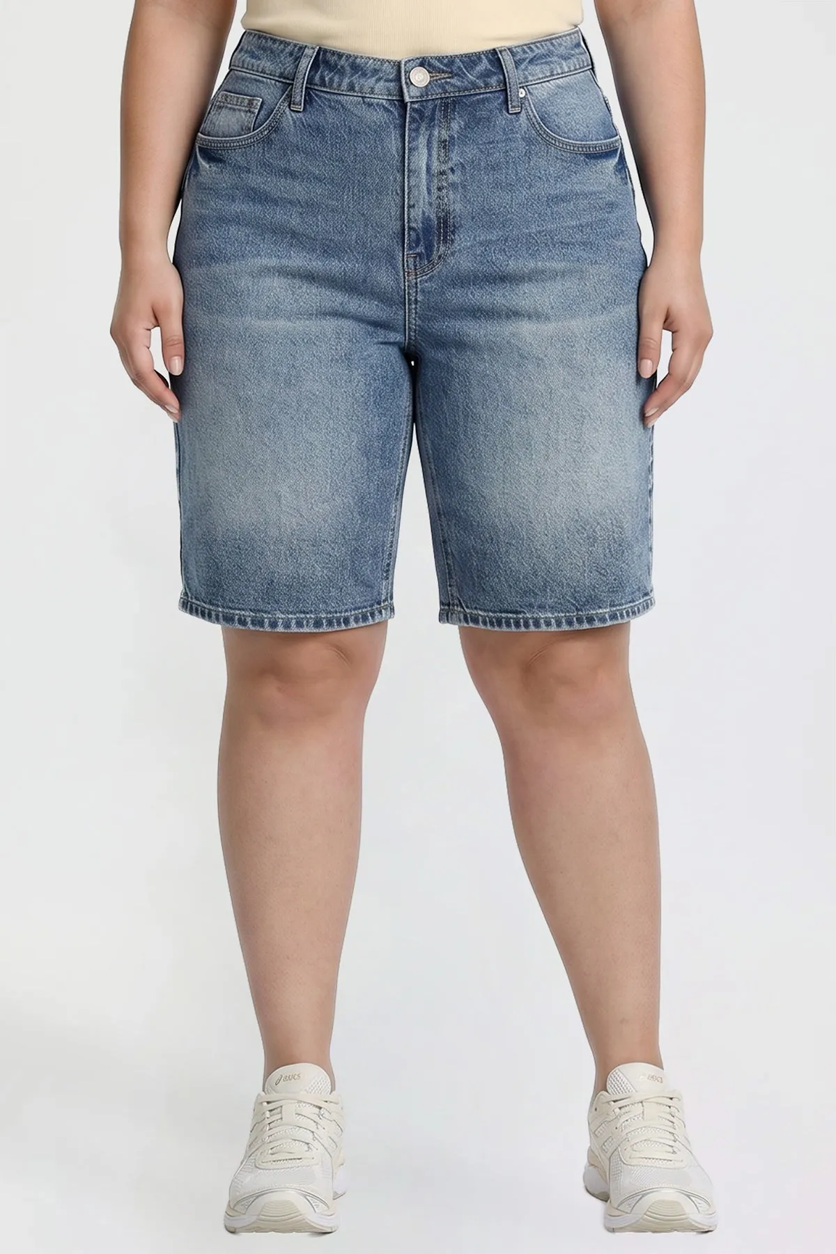 Women's Plus Relaxed Fit Jorts sold by YMI product image thumbnail 3