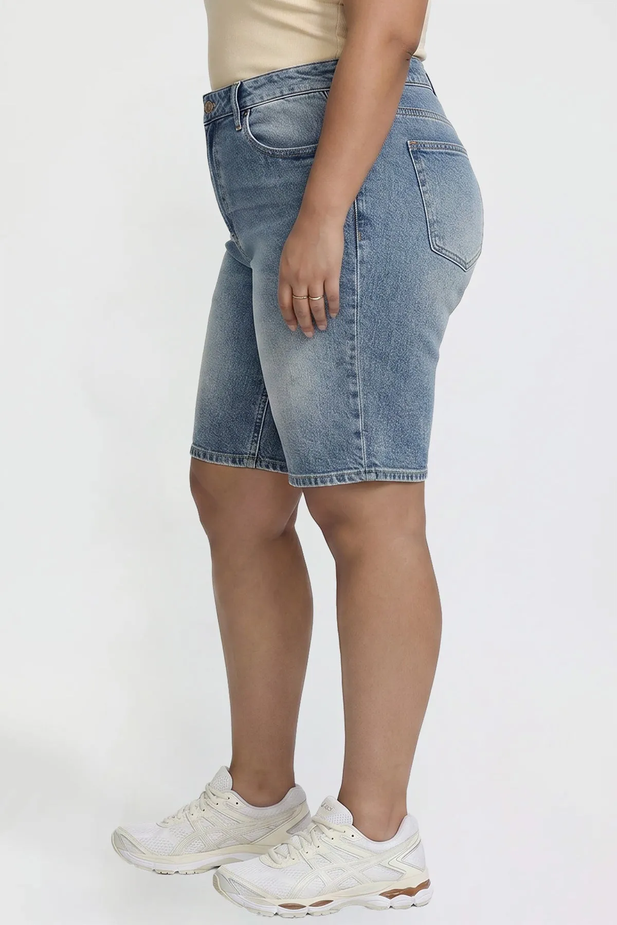 Women's Plus Relaxed Fit Jorts sold by YMI product image thumbnail 4