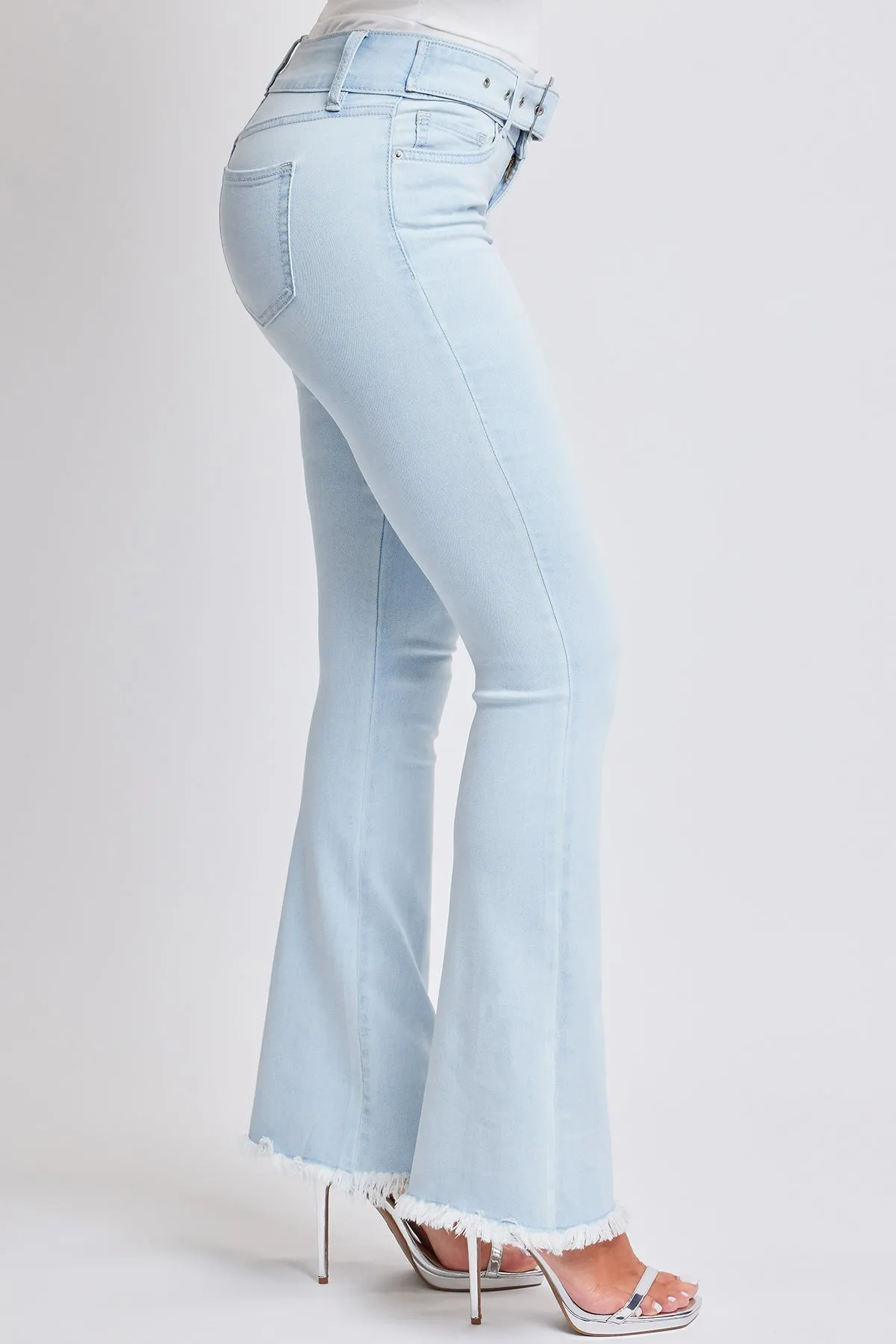 Women's Belted Flare Jeans sold by YMI product image thumbnail 3