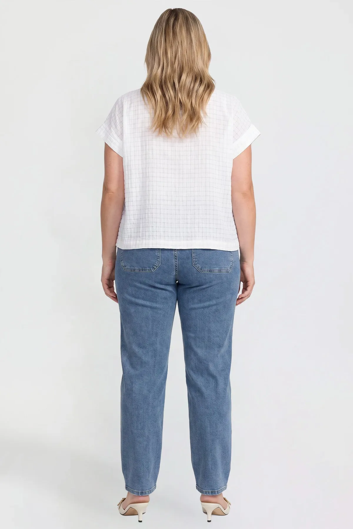 Women's Tie Front Wide Leg Jeans sold by YMI product image thumbnail 5