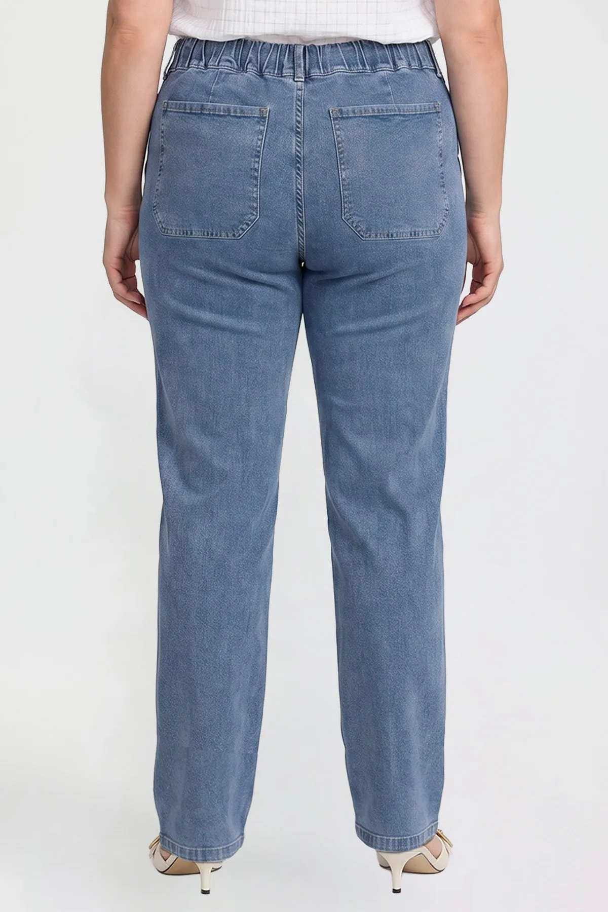 Women's Tie Front Wide Leg Jeans sold by YMI product image thumbnail 4
