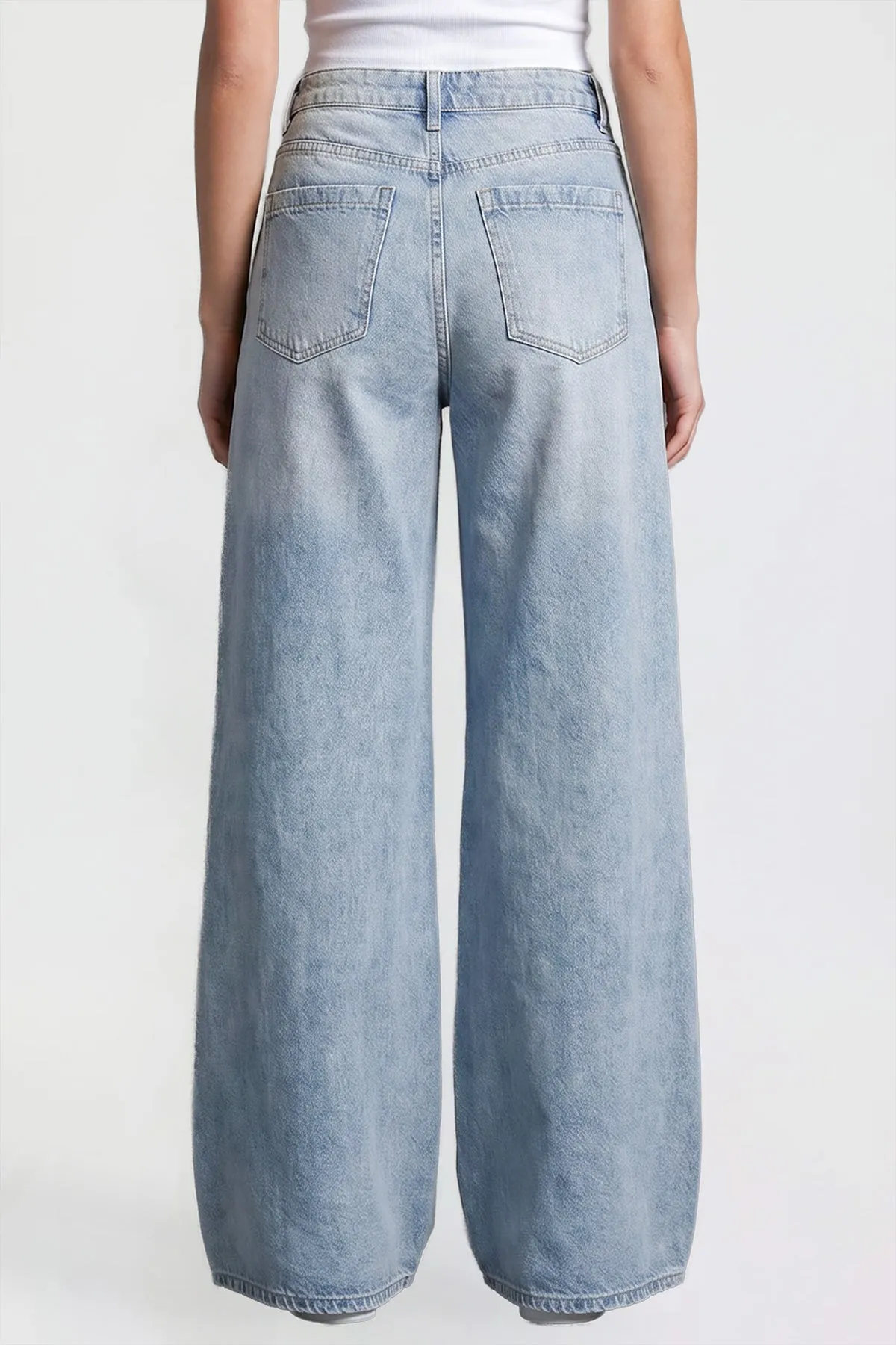 Women's Baggy Wide Leg Jeans sold by YMI product image thumbnail 4
