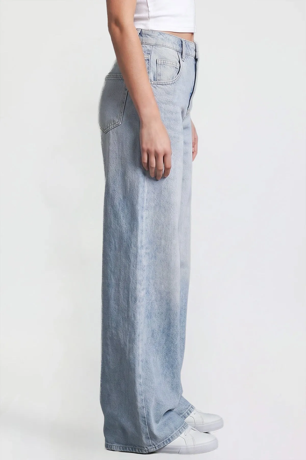 Women's Baggy Wide Leg Jeans sold by YMI product image thumbnail 3