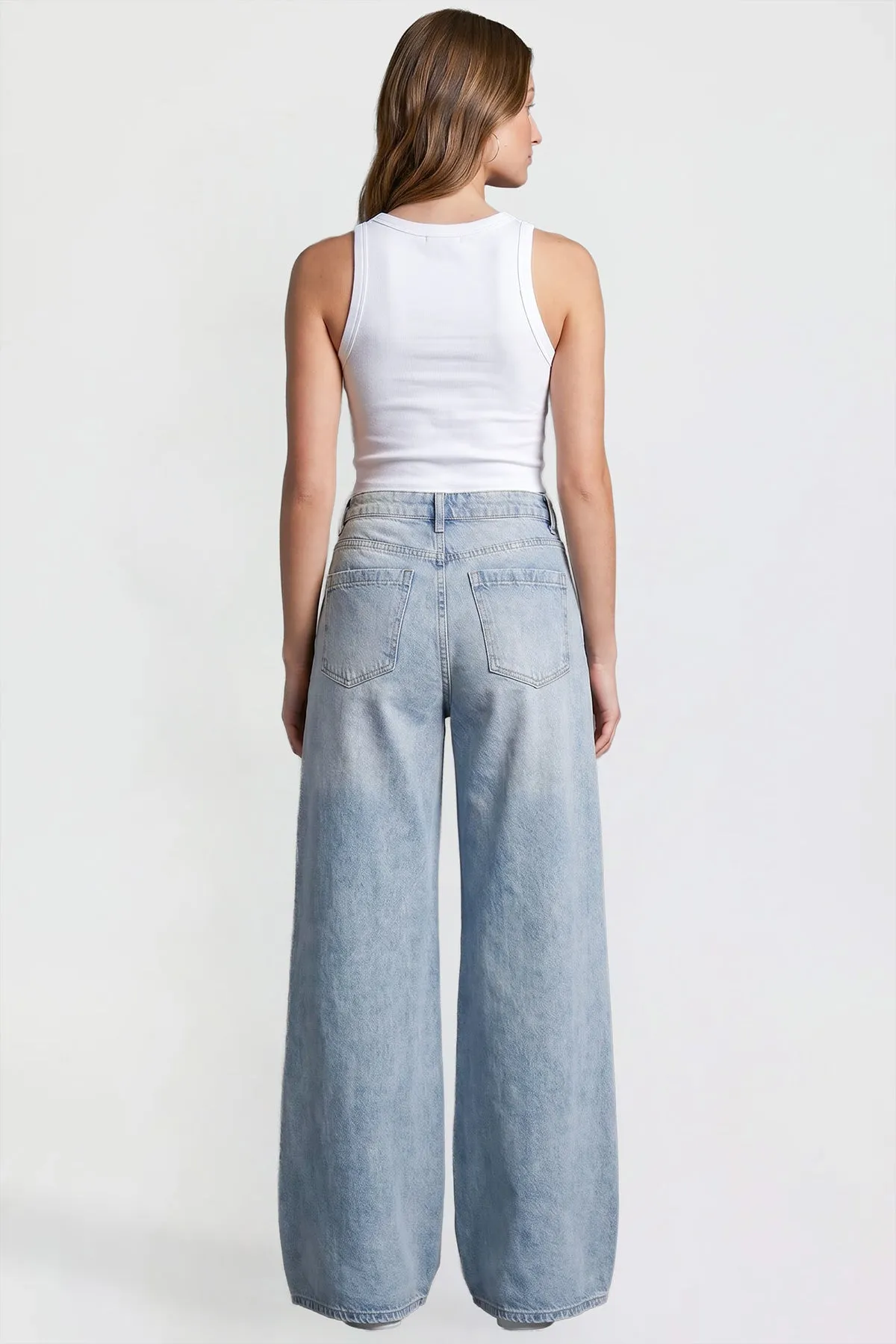 Women's Baggy Wide Leg Jeans sold by YMI product image thumbnail 5