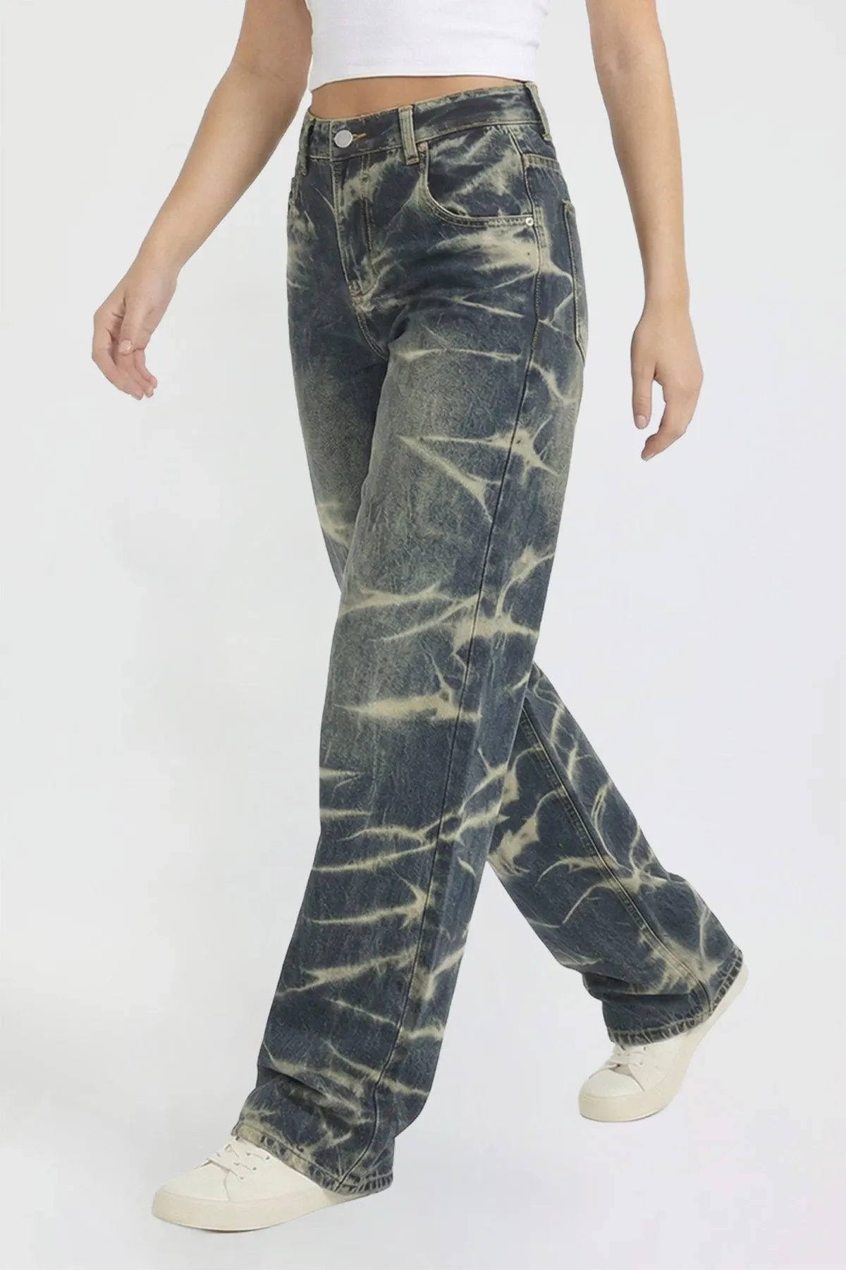 Women's Wide Leg Essential Baggy Jeans sold by YMI product image thumbnail 3