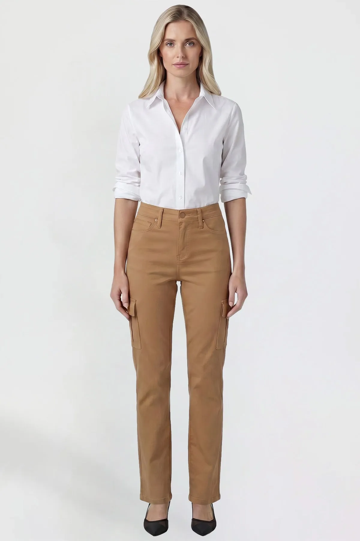 Women's Hyperstretch Straight Cargo Pants sold by YMI
