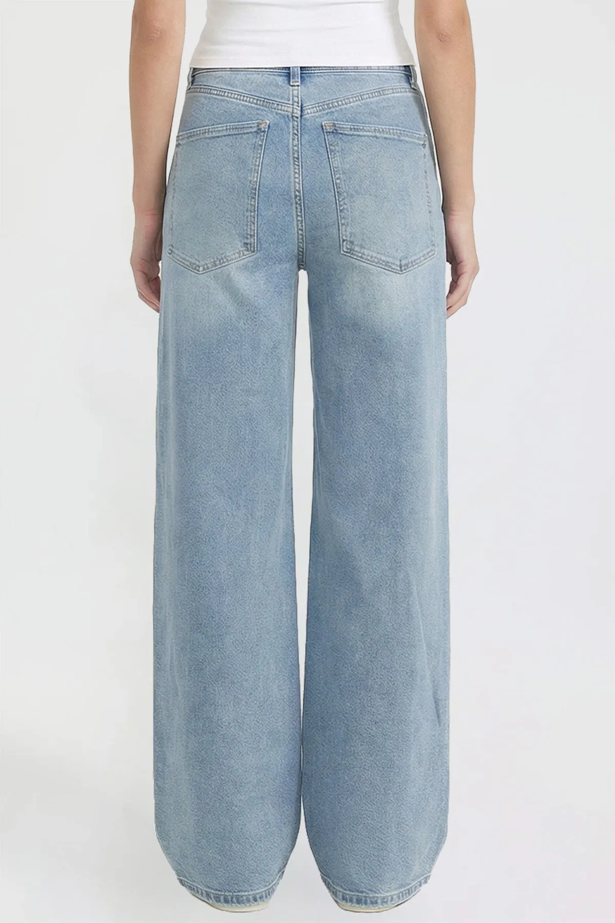 Women's Joey Super Wide Leg Jeans with Butterfly Chain sold by YMI product image thumbnail 4