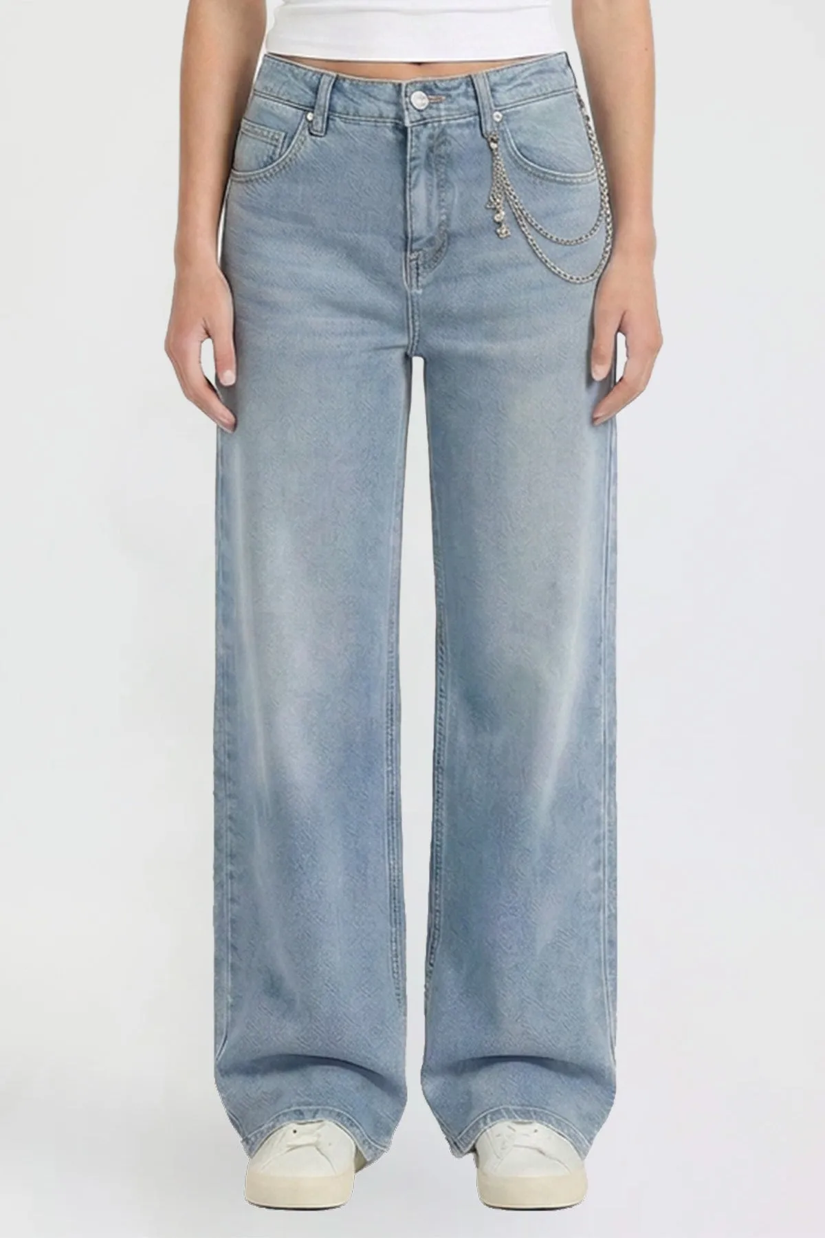 Women's Joey Super Wide Leg Jeans with Butterfly Chain sold by YMI product image thumbnail 2