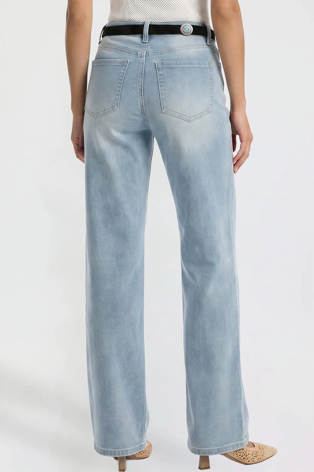 Women's Britney Belted Wide Leg Jeans sold by YMI product image thumbnail 4