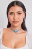 12" Denim Choker W/ Flower Blouse sold by YMI