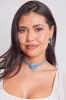 12" Denim Choker W/ Flower Blouse sold by YMI