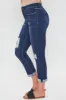Women's Petite High Rise Vintage Slim Straight Cuff Jean sold by YMI