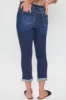 Women's Petite High Rise Vintage Slim Straight Cuff Jean sold by YMI